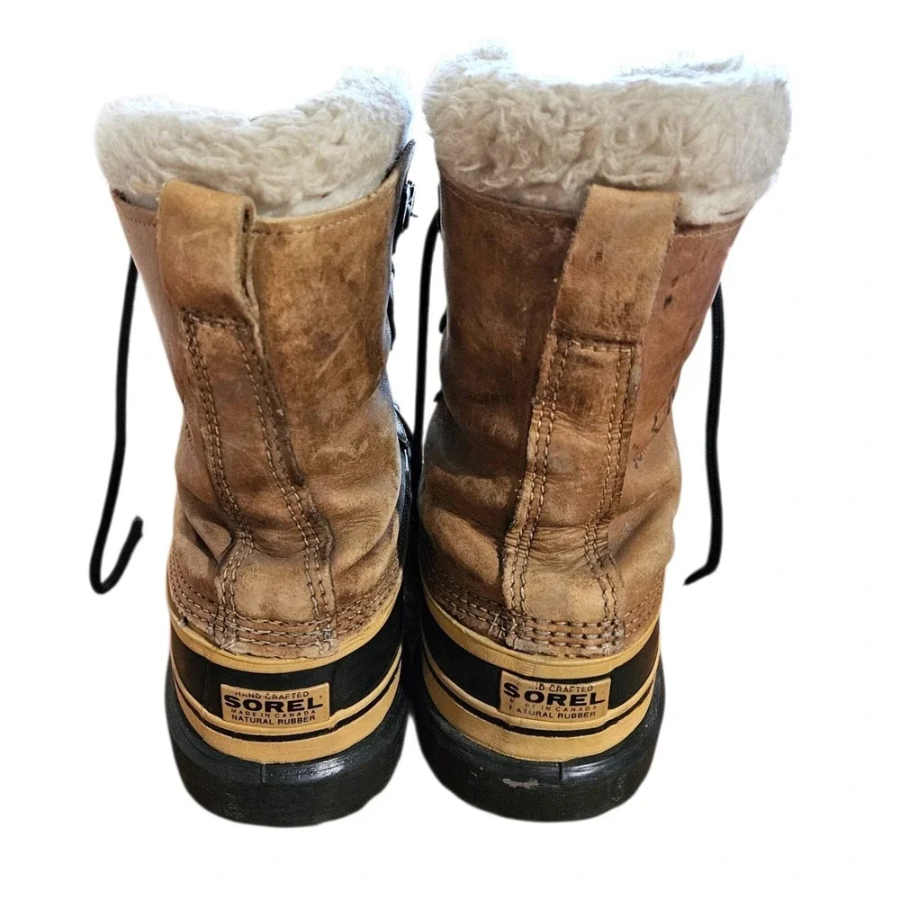 Vintage Sorel Caribou Snow Boots Men's US 10 Removable Wool Liner Canada Kaufman